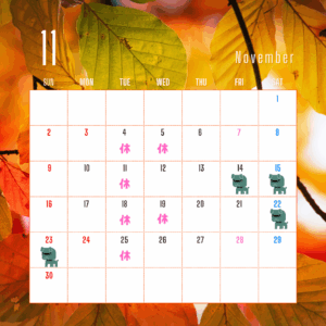 11月カレンダー🍂